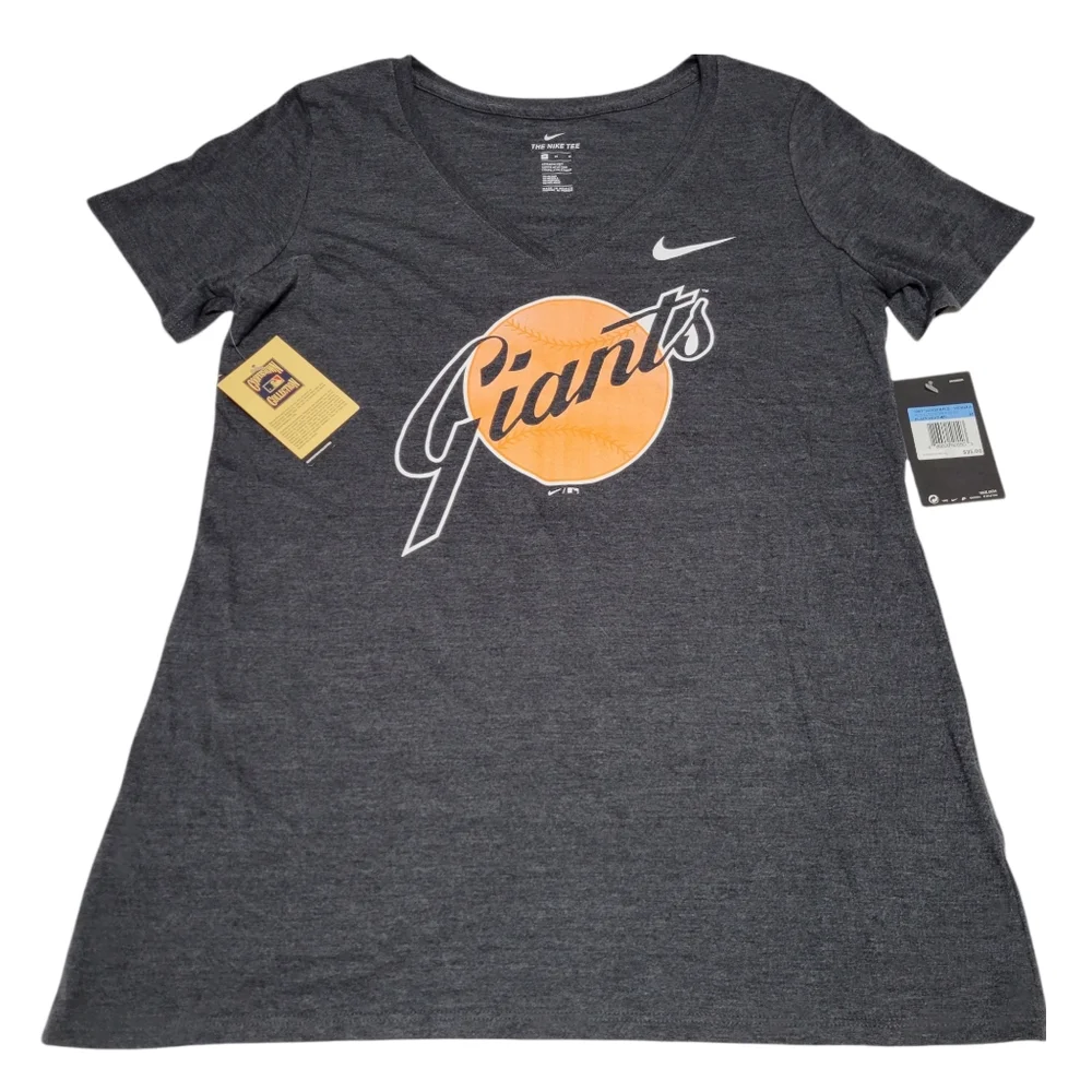 NWT Nike San Francisco Giants MLB Womens Size Medium Cooperstown Collection Gray